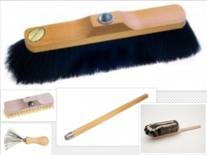 Spring Cleaning Set 1 horse hair broom with handle, duster, brush cleaning brush
